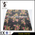 new style 100% polyester scarf silk feel elegant beautiful flower pattern scarf spring hijab